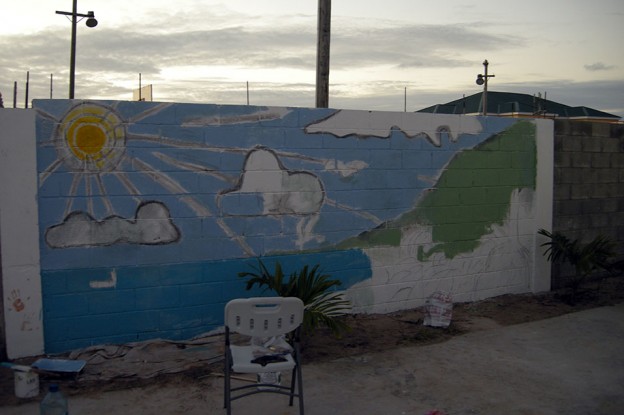 Beginning of mural Barbuda